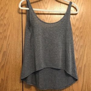 Heather Gray High/Low Crop Top